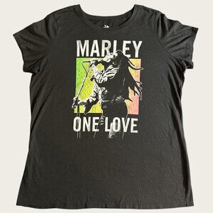 Vintage Bob Marley One Love Black T-Shirt Size 2XL